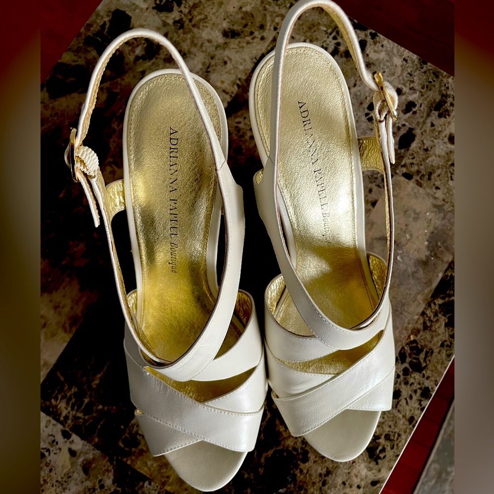 Beautiful leather wedge sandals